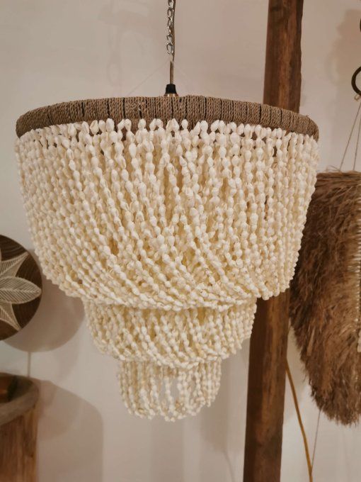 suspension-coquillages-lustre-balinais-fait main-bali