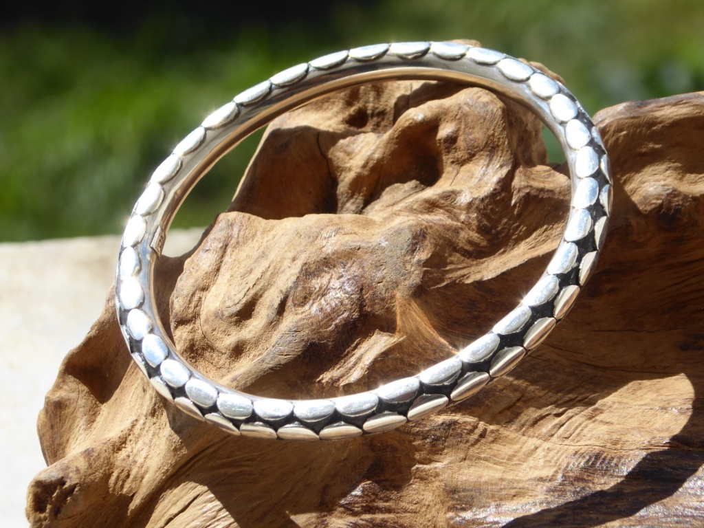 Bracelet jonc argent 925 Bali